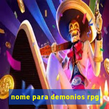 nome para demonios rpg